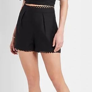 Express Linen Shorts with eyelet detail